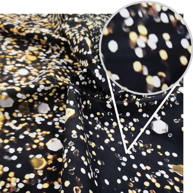 WOLADA Black and Gold Backdrop Golden Glitter Backdrop for Photography Wedding Birthday Baby Shower Party Photo Studio 8x6FT 11176 - Image 4